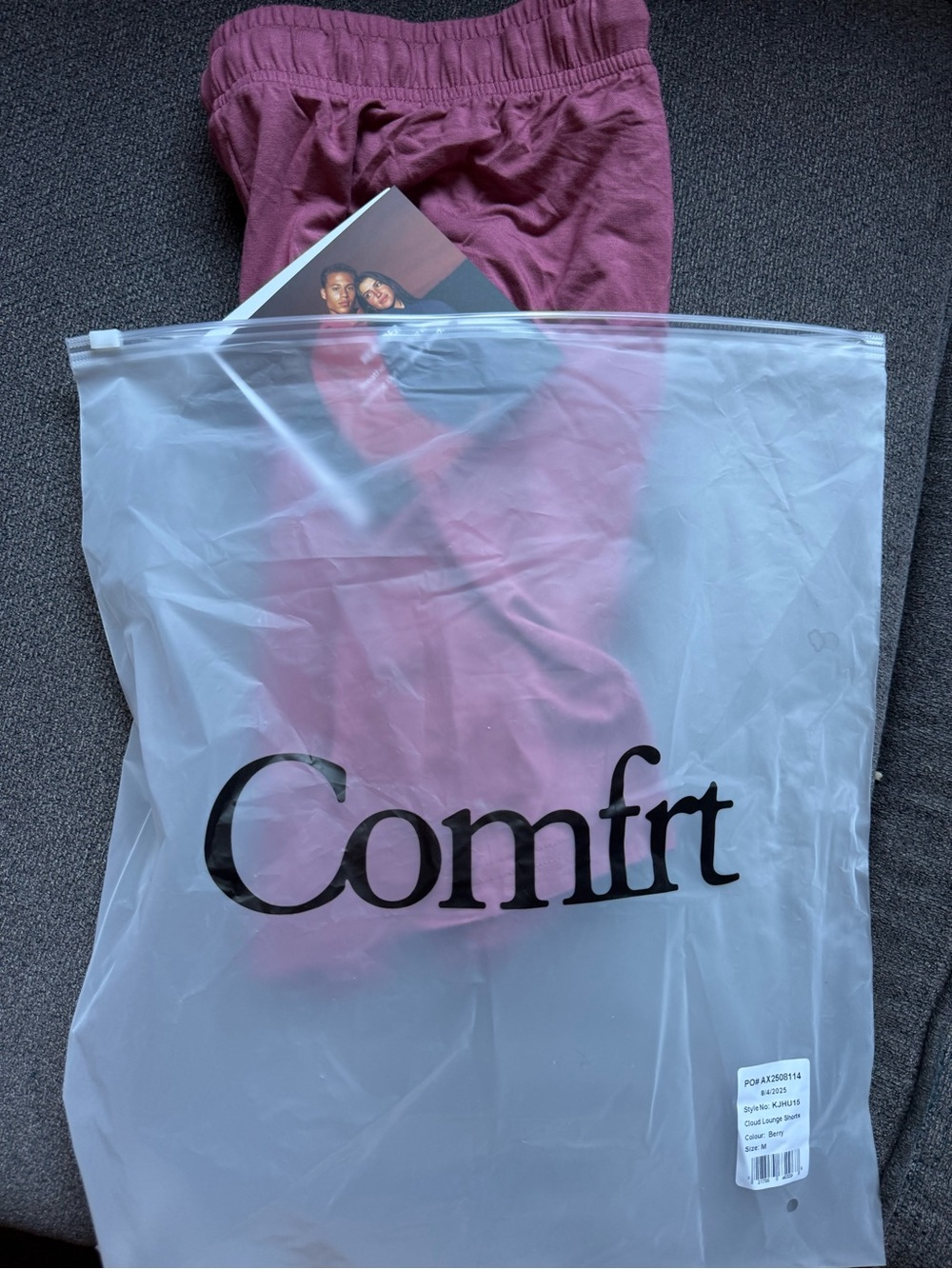 Comfrt Lounge shorts Berry - Picture 2 of 3